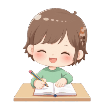 勉強している少女